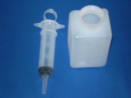 Enteral Irrigation Kit, with Piston Syringe, packed clean