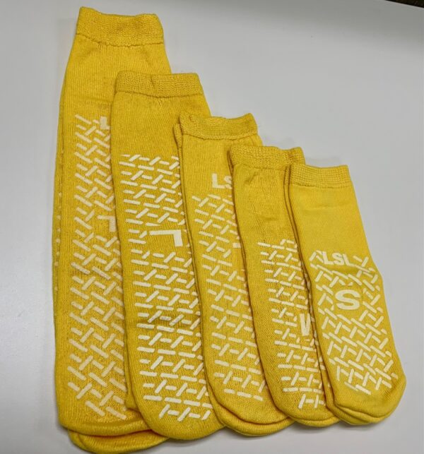 Double Tread Patient Slipper Fall Risk Yellow, Large, TA